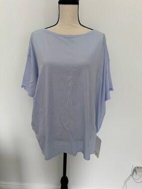 lululemon athletica Light Blue Short Sleeve Boatneck Tee
